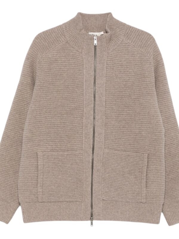 ALTEA Cardigan a coste con zip foderato